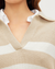 Lucie Polo Sweater in Sable/Milk
