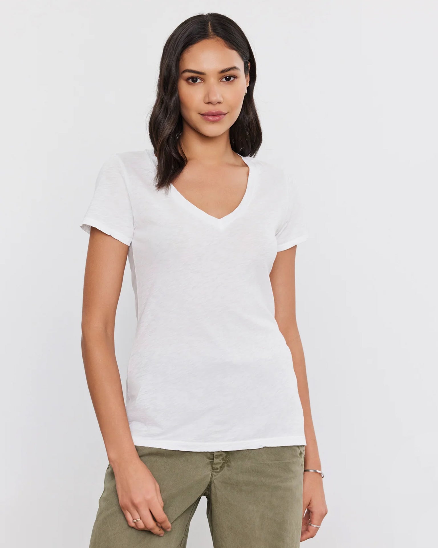 Lilith V Tee in White