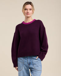 Calen L/S Sweater in Plum