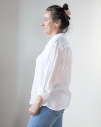 CP Shades Eliza Blouse in White Linen 