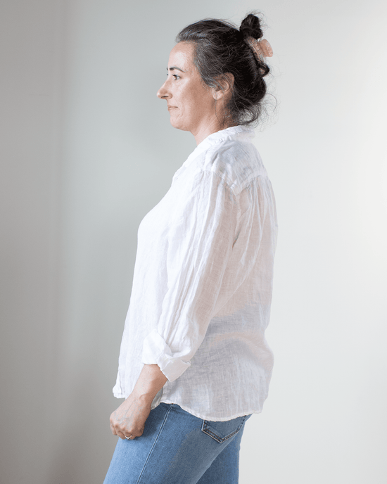 CP Shades Eliza Blouse in White Linen 