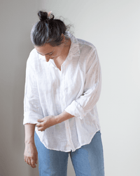 CP Shades Eliza Blouse in White Linen 