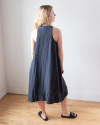 CP Shades Clothing Freida Dress in Lined Ink Linen