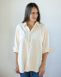 CP Shades Maxwell Double Pocket Shirt in Bone 