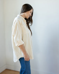 CP Shades Maxwell Double Pocket Shirt in Bone 