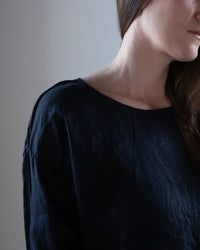 CP Shades Meena Linen Boatneck Top in Ink 