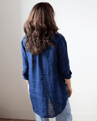 CP Shades Teton Tunic - Indigo Linen in Indigo 