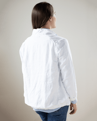 CP Shades Two Pocket Textured Cotton Jacket in White 