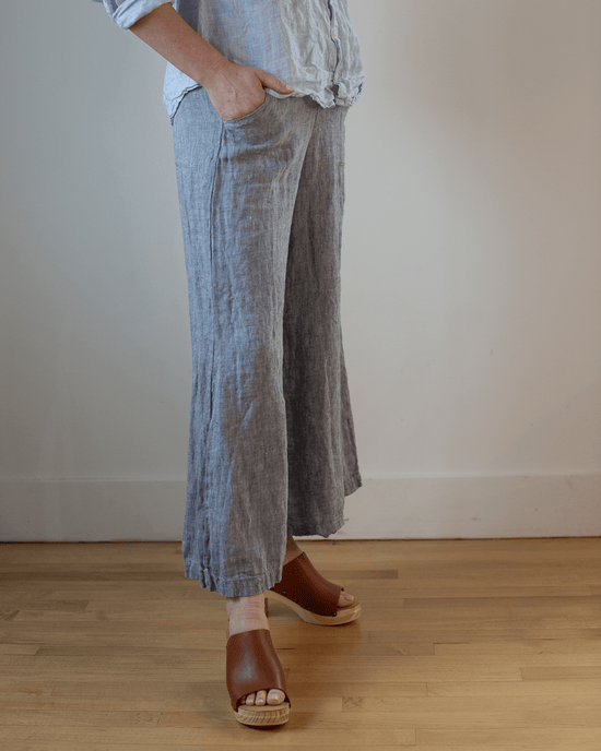 CP Shades Wendy Linen Twill Pants in Blue Chambray 