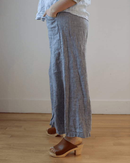 CP Shades Wendy Linen Twill Pants in Blue Chambray 