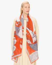 Inoui Editions Scarf / Etole 100 Des Rives et Des Reves in Orange 