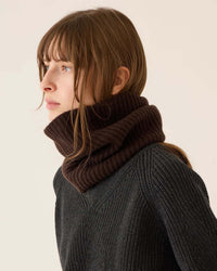 Demylee Aspen Cashmere Muffler in Espresso 1 - Bliss Boutiques