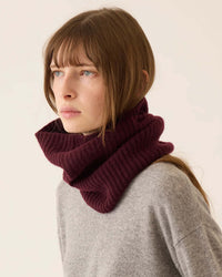 Demylee Aspen Cashmere Muffler in Garnet 1 - Bliss Boutiques
