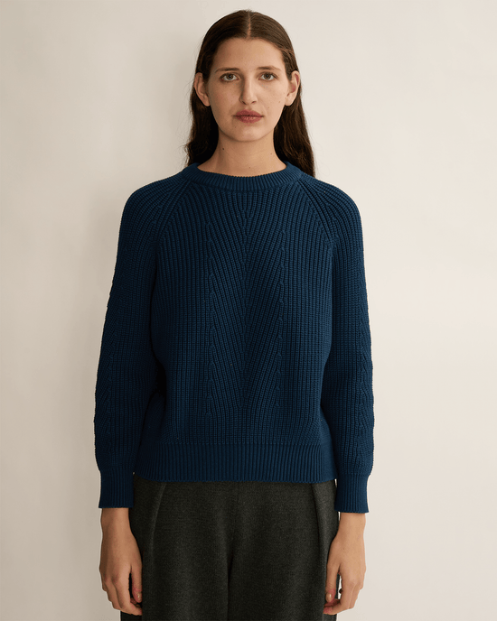 Demylee Chelsea Organic Cotton Sweater in Navy 