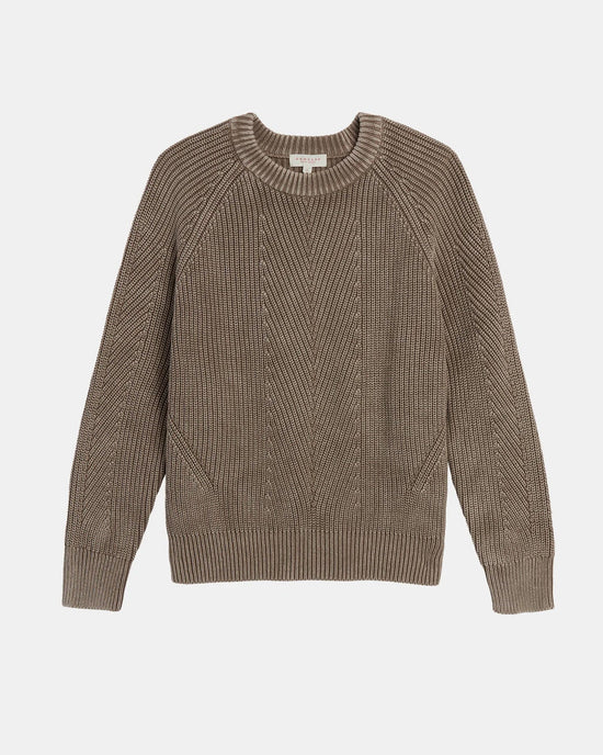 Demylee Clothing Chelsea Washed Cotton Sweater in Bark