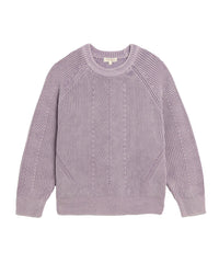 Demylee Chelsea Washed Cotton Sweater in Thistle 2 - Bliss Boutiques