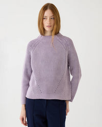 Demylee Daphne Washed Cotton Sweater in Thistle 1 - Bliss Boutiques