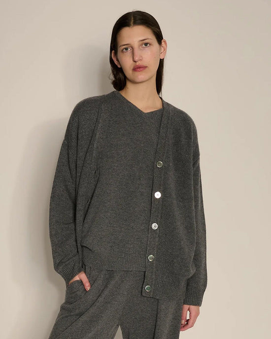 Demylee Elrich Cardigan in Dark Heather Grey 