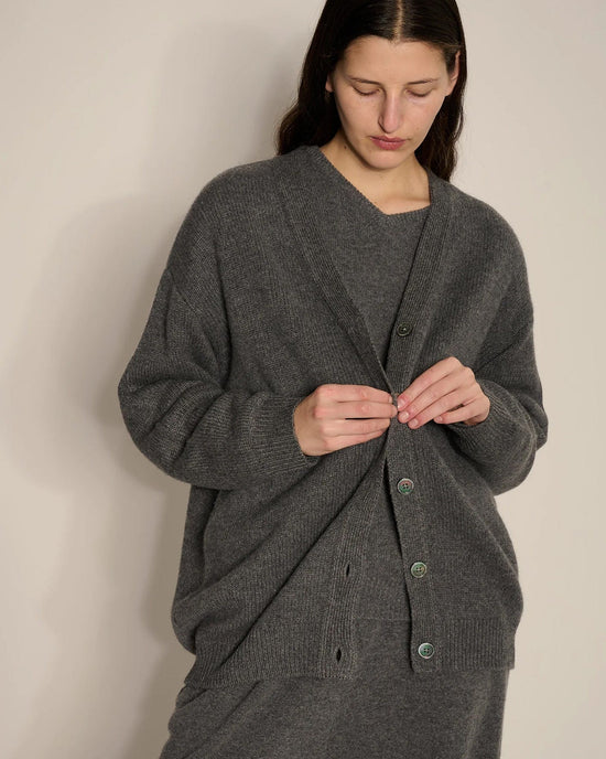 Demylee Elrich Cardigan in Dark Heather Grey 