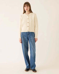 Demylee Hope Merino Wool Cardigan in Ivory 2 - Bliss Boutiques
