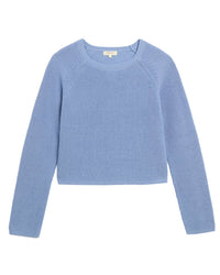 Demylee Isla Cotton Linen Sweater in Chambray 2 - Bliss Boutiques