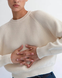 Demylee Juri Cotton Sweater in Off White 