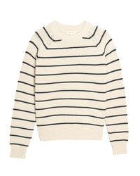 Demylee Lilica Cotton Sweater in Off White/Navy 