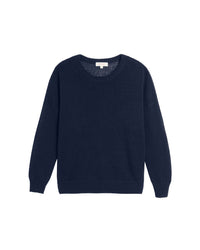 Demylee Nadin Cotton Linen Sweater in Navy 
