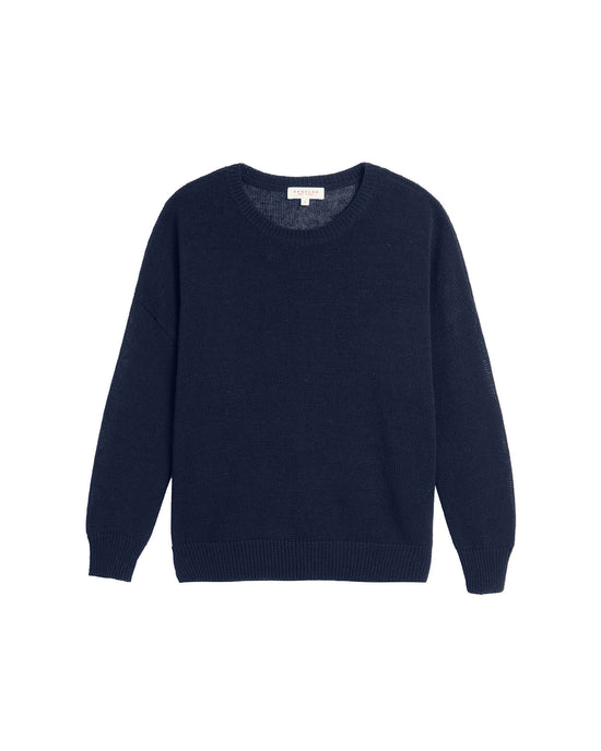 Demylee Nadin Cotton Linen Sweater in Navy 
