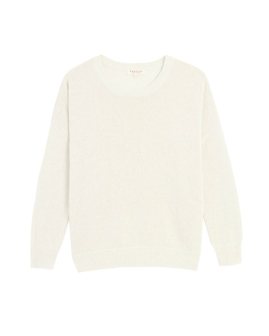 Demylee Nadin Cotton Linen Sweater in Off White 