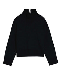 Enid Wool Cashmere Turtleneck Sweater in Black