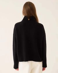 Enid Wool Cashmere Turtleneck Sweater in Black