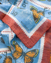 Épice Butterfly Stamps 70x70 Bandana in Sky 2 - Bliss Boutiques