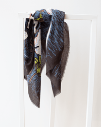 Épice Calla Lily Square Scarf in Espresso 3 - Bliss Boutiques