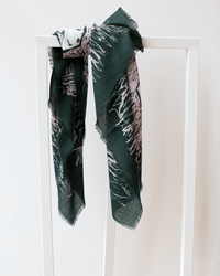 Épice Calla Lily Square Scarf in Pine 3 - Bliss Boutiques
