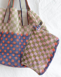 Épice Checks & Dots Small Tote in Rosso 3 - Bliss Boutiques