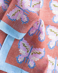 Épice Fairytale Emb 55x55 Bandana in Brown 2 - Bliss Boutiques