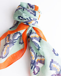 Épice Fairytale Emb 55x55 Bandana in Mint 3 - Bliss Boutiques
