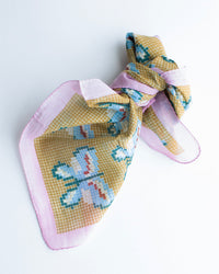Épice Fairytale Emb 55x55 Bandana in Ochre 1 - Bliss Boutiques