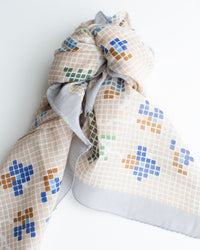 Épice Fairytale Emb 70x70 Bandana in Biscuit 3 - Bliss Boutiques