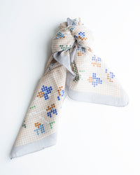 Épice Fairytale Emb 70x70 Bandana in Biscuit 1 - Bliss Boutiques