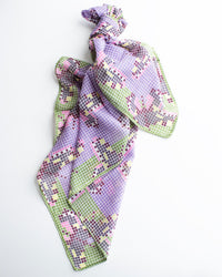 Épice Fairytale Emb 90x90 Bandana in Lilac 1 - Bliss Boutiques