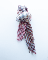 Épice Accessories Earth Plaid Wool Large Bandana in Earth