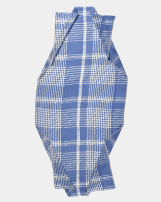 Tweed Check Scarf in Sky