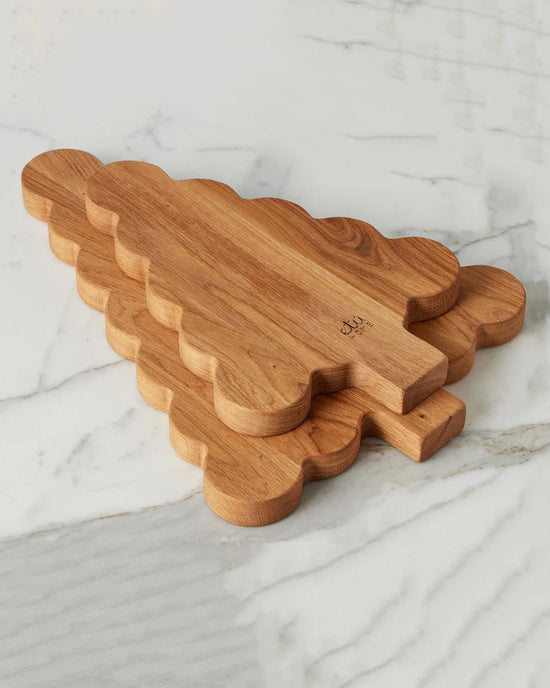etúHOME Scalloped Tree Cutting Board, Large 