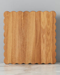 etúHOME Square Scalloped Cutting Board, Large 