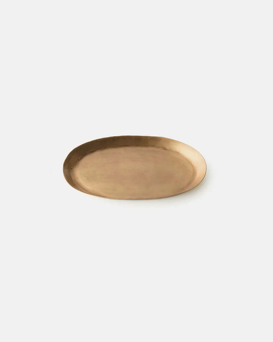 Fog Linen Work Home Brass Oval Tray - Various Sizes