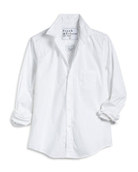 Frank & Eileen Barry Button Up in White Superluxe 