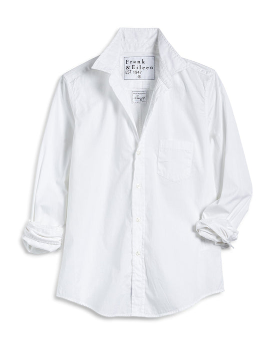 Frank & Eileen Barry Button Up in White Superluxe 