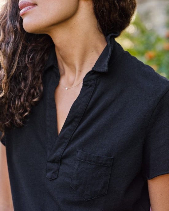 Frank & Eileen Charlotte Perfect Polo in Black 